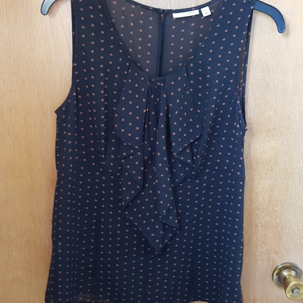 Halogen sheer sleeveless blouse